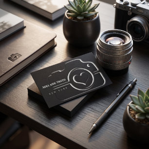 Carte de visite Photographie d'appareil photo noir