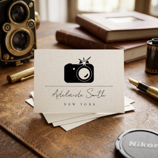 Carte de visite Photographie d'appareil photo noir