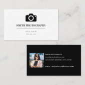 Carte De Visite Photographie d'aquarelle créative (Devant / Derrière)