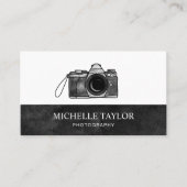 Carte De Visite Photographie d'aquarelle vintage Code QR (Devant)