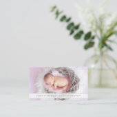 Carte De Visite Photographie de bébé superposition nouveau-né (Debout devant)