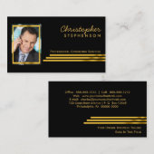 Carte De Visite Photographie de consultation professionnelle en or (Devant / Derrière)