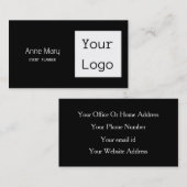 Carte De Visite Photographie de couleur blanche couleur blanche bl (Devant / Derrière)