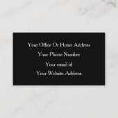 Carte De Visite Photographie de couleur blanche couleur blanche bl (Dos)