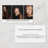 Carte De Visite Photographie de disposition de photo moderne et mi (Devant / Derrière)