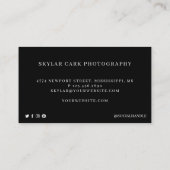 Carte De Visite Photographie de disposition de photo moderne et mi (Dos)