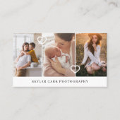 Carte De Visite Photographie de disposition de photo moderne et mi (Devant)