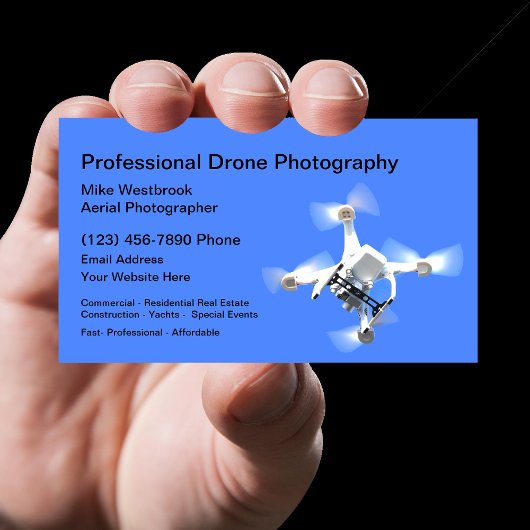 Carte De Visite Photographie de drone aérien professionnel