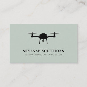 Carte De Visite Photographie de drone aérien Vidéographie Vert mod