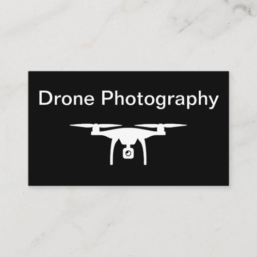 Carte De Visite Photographie de drone de conception minimale (Devant)