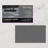 Carte De Visite Photographie de fond - 60pc Grey - Bateau de plais (Devant / Derrière)