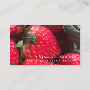 Carte De Visite Photographie de fruits de vraies fraises