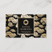 Carte De Visite Photographie de la caméra dorée moderne - Nuages o (Devant)