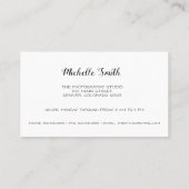 Carte De Visite Photographie de la caméra rétro Fleurs bleues (Dos)