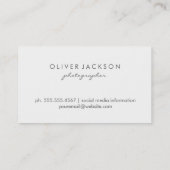 Carte De Visite Photographie de la nature extérieure (Dos)