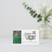 Carte De Visite Photographie de la nature extérieure | Illustratio (Debout devant)