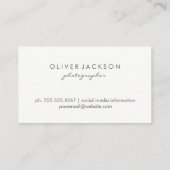 Carte De Visite Photographie de la nature extérieure | Illustratio (Dos)