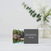 Carte De Visite photographie de la nature pins réflexion d'eau (Debout devant)