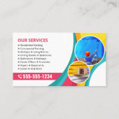 Carte De Visite Photographie de l'entrepreneur de peintre de maiso (Dos)