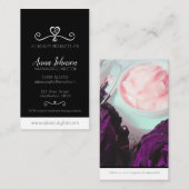 Carte De Visite Photographie de l'entreprise de beauté noir et bla (Devant / Derrière)