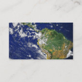CARTE DE VISITE PHOTOGRAPHIE DE L'ESPACE TERRE PLANÈTE BLUES VERTS (Dos)