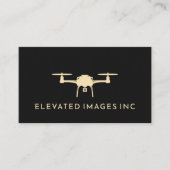 Carte De Visite Photographie de l'opérateur de drone moderne Black (Devant)