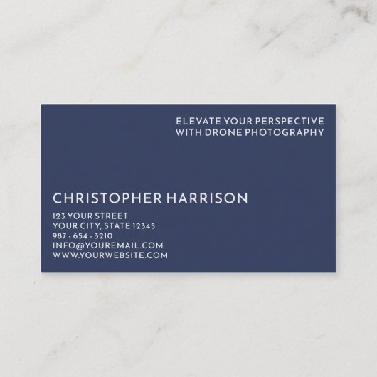 Carte De Visite Photographie de l'opérateur de drone moderne Marin (Dos)