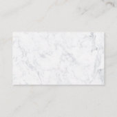 Carte De Visite Photographie de marbre blanche moderne de médias (Dos)