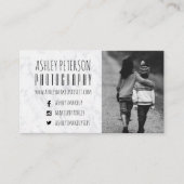 Carte De Visite Photographie de marbre blanche moderne de médias (Devant)