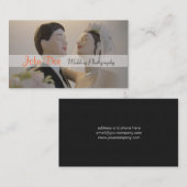 Carte De Visite Photographie de mariage de jeunes mariés (Devant / Derrière)