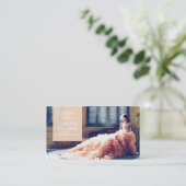 Carte De Visite Photographie de mariage élégante (Debout devant)