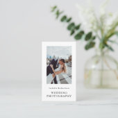 Carte De Visite Photographie de mariage élégante verticale (Debout devant)