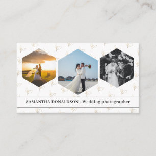Carte De Visite Photographie de mariage Trois Photos Romantiques