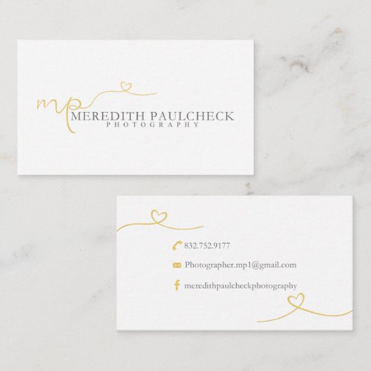 Carte De Visite Photographie de Meredith Paulcheck (Devant / Derrière)