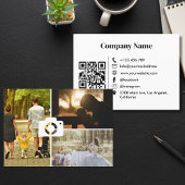 Carte De Visite Photographie de mise en page de photos du code QR 
