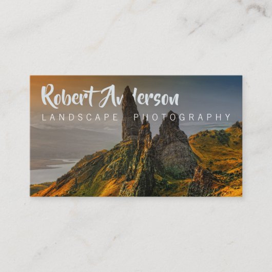 Carte De Visite Photographie de paysage intégrée par texte (Devant)