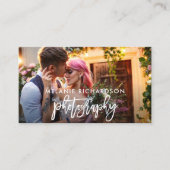 Carte De Visite Photographie de script de brosse moderne W (Devant)