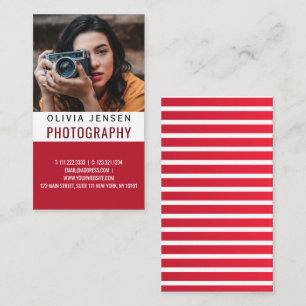 Carte De Visite Photographie de script minimaliste moderne