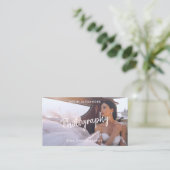 Carte De Visite Photographie de script moderne et tendance élégant (Debout devant)