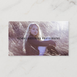 Carte De Visite Photographie de superposition minimale simple CA