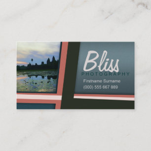Carte De Visite Photographie de voyage modèle photo moderne élé