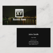 Carte De Visite Photographie de vue de nuit de rivière de (Devant / Derrière)