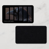 Carte De Visite Photographie d'oiseau Corbeau ou corbeau (Devant / Derrière)