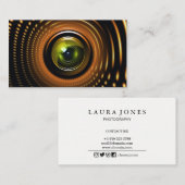 Carte De Visite Photographie du visualiseur de lentilles de caméra (Devant / Derrière)