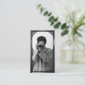 Carte De Visite Photographie du visualiseur de lentilles de caméra (Debout devant)