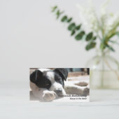 Carte De Visite Photographie et code QR remplaçables par chiot (Debout devant)