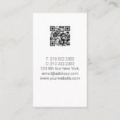 Carte De Visite Photographie et conception professionnelle de code (Dos)