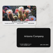 Carte De Visite Photographie Fleurs de cactus sauvages du désert (Devant / Derrière)