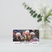 Carte De Visite Photographie Fleurs de cactus sauvages du désert (Debout devant)