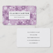 Carte De Visite Photographie Floral Diagonal Stripes (Devant / Derrière)